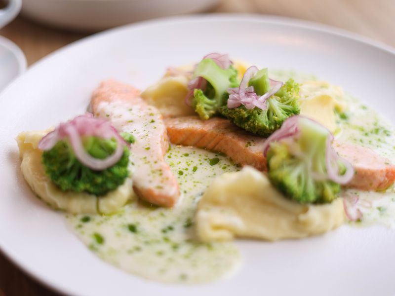 Baked Potato with Quark and Salmon