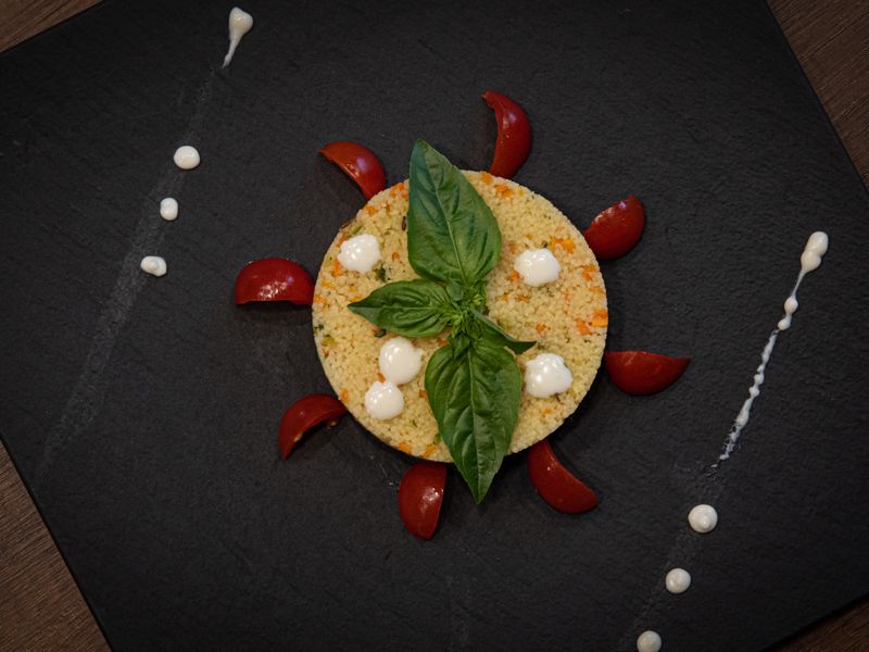 Grilled Halloumi with Couscous