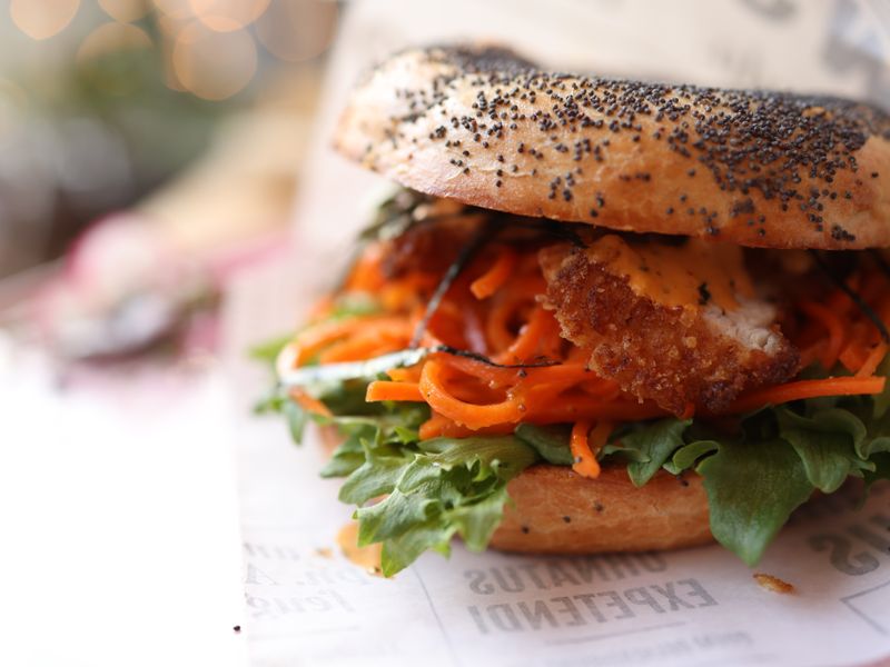 Salmon Bagel with Cream Cheese