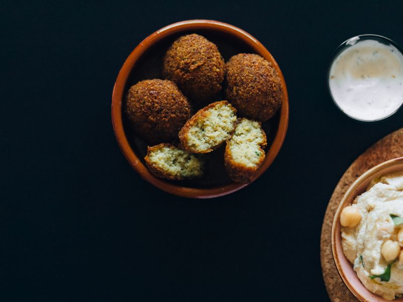 Falafel Wrap with Hummus